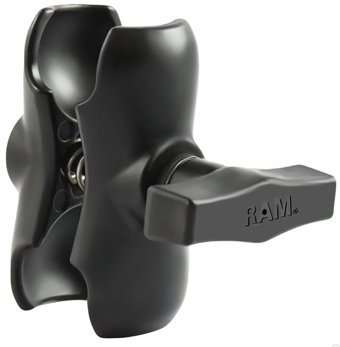 RAM MOUNTS DOUBLE SOCKET ARM RAM-201U-B SHORT ARM COMPATIBLE WITH RAM C SIZE 1.5